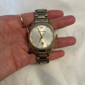 Emporio Armani gold diamond womens watch